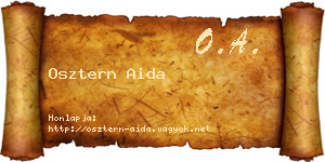 Osztern Aida névjegykártya